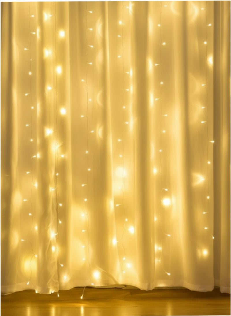LED Curtain Lights 3*3 (144 LEDs) - Decor for Ramadan, Eid, Parties & Romantic Ambience - Image 3
